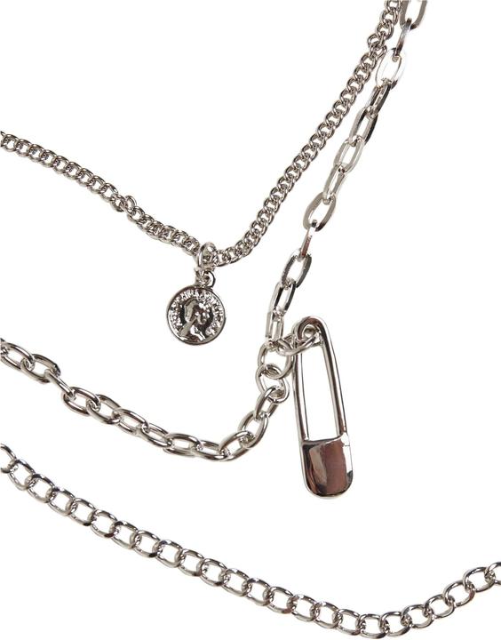 Immagine prodotto Urban Classics Collana a strati con spille da balia - 14899 (70% di ferro, 30% di zinco)