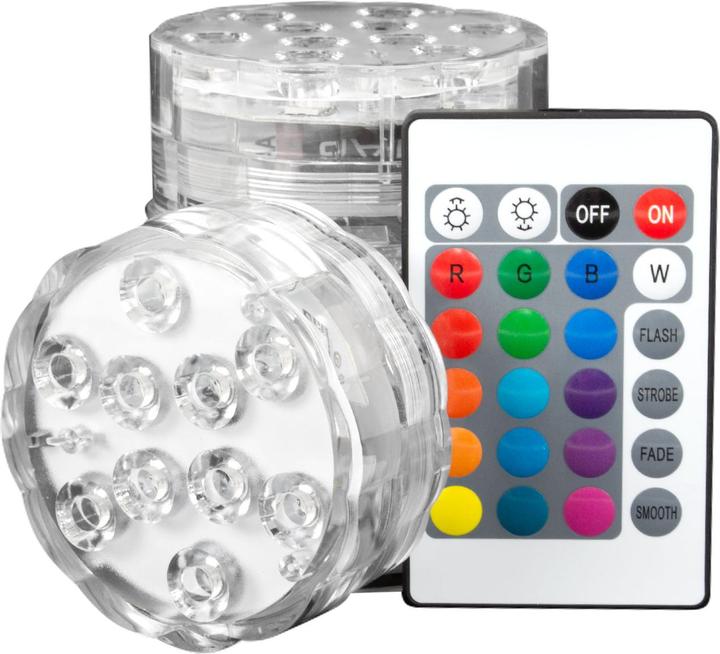 Produktbild Casativo 8er-Set Multicolor-LED-Unterwasserleuchten mit Fernbedienung, IP68