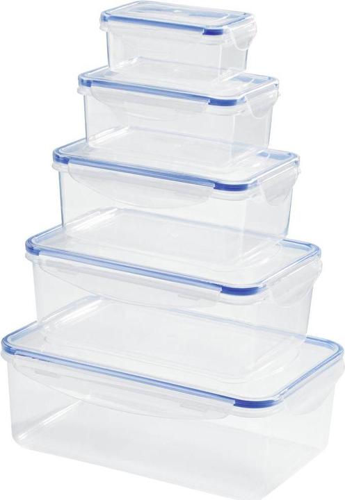 Image du produit Gourmetmaxx 14442 Boîtes de conservation Klick-it 10 pcs. transparentes/bleues (2.20 l)