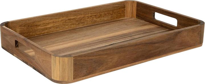 Plateau en bois Acacia 2 poignées 38