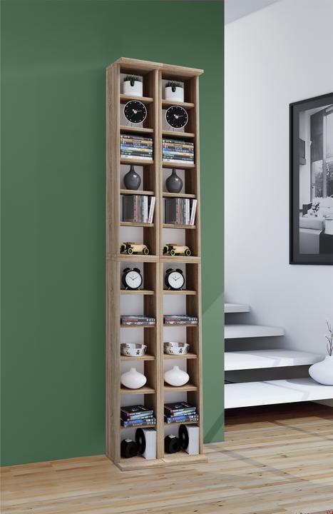 Immagine prodotto VCM Legno CD DVD Stand Scaffale Almera (42 x 20 x 180 cm)