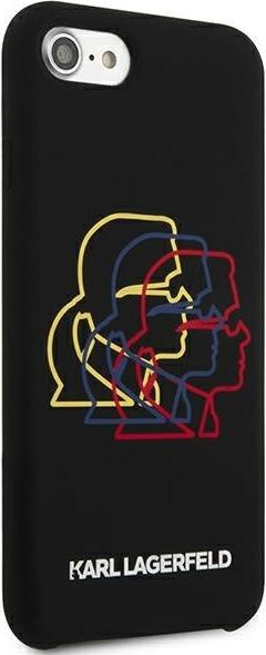Produktbild Karl Lagerfeld case for iPhone 7 / 8 / SE 2020 / SE 2022 KLHCI8SLGKBK hard case black Silicone Tripl (Apple iPhone 7, Apple iPhone 8, Apple iPhone SE (2nd Gen), Apple iPhone SE (3rd Gen))
