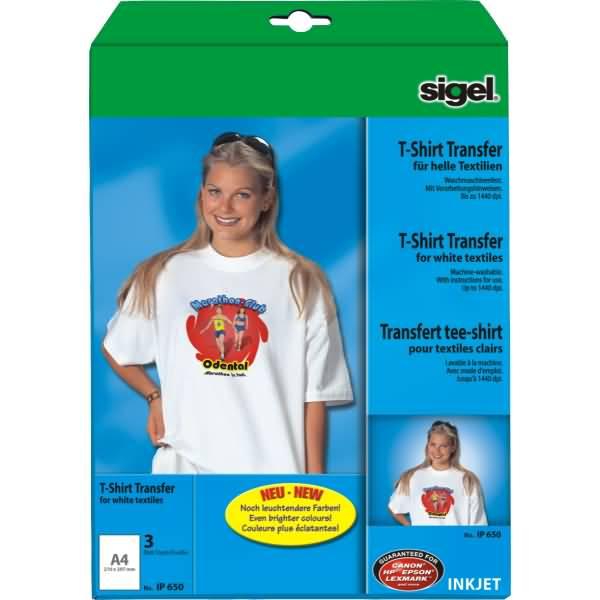 Produktbild Sigel InkJet Transfer Folien für T-Shirts (197 g/m², 3 x)