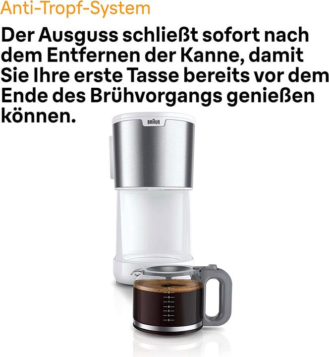 Productafbeelding Braun Koffiezetapparaat KF 1500 WH 10 kopjes