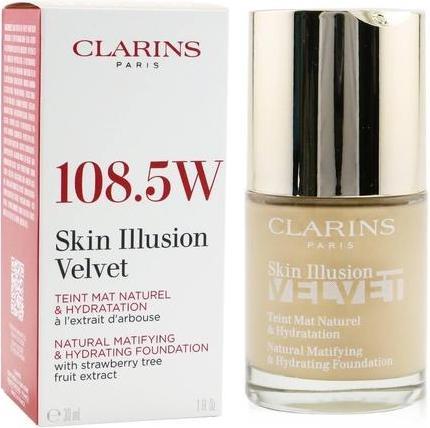 Actual product image Clarins SKIN ILLUSION VELVET FOUNDATION 108.5W 30ml (108.5W Camel)