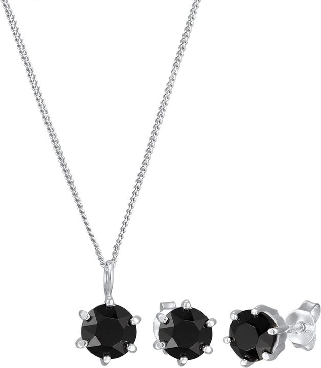 Immagine prodotto Elli Set di gioielli Solitario di cristallo Collana Orecchini Argento 925 (Argento 925)
