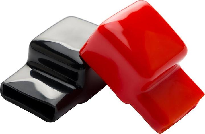Actual product image Offgridtec Terminal cover battery connection M8 red black touch protection set of 2 15mm