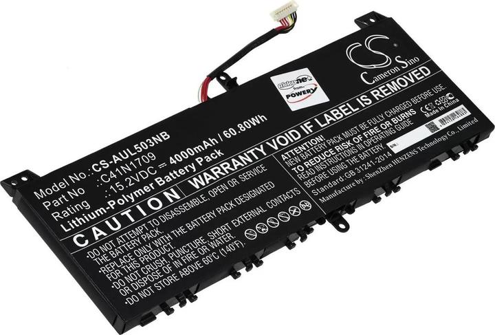 Actual product image AccuCell Battery Asus ROG Strix GL503VS-DH74, GL503VS-EI012T, type C41N1709 (4000 mAh)