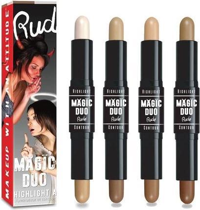 Actual product image Rude Cosmetics RUDE Magic Duo Highlight & Contour Light (Highlighter)