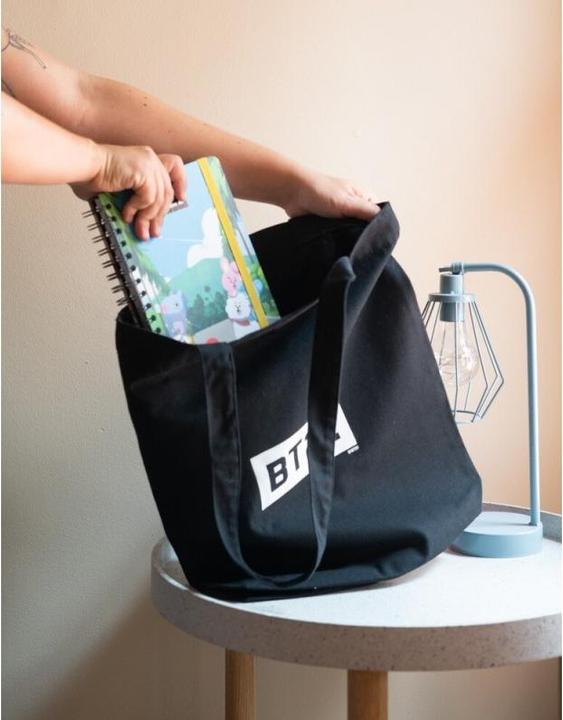 Actual product image BT21 - Fabric shopping bag 28x40 cm (black)