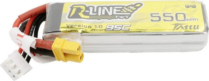 Immagine prodotto Tattu R-Line 550mAh 7.4V 2S1P 95C Lipo Battery (7.40 V, 550 mAh)
