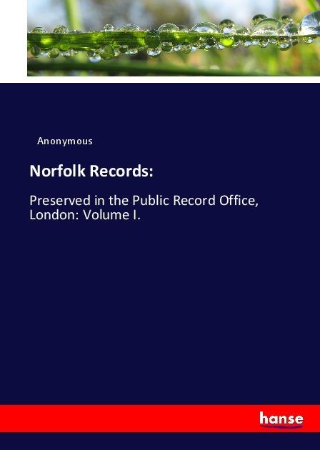 Actual product image Norfolk Records: (Anonymous, 2017)