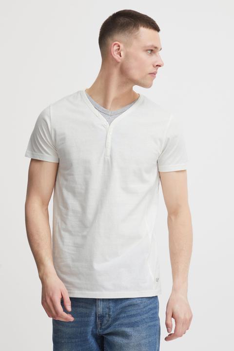 Actual product image Solid Dorian Men's T-Shirt Short Sleeve Shirt Tee With Grandad-Neck (XL)