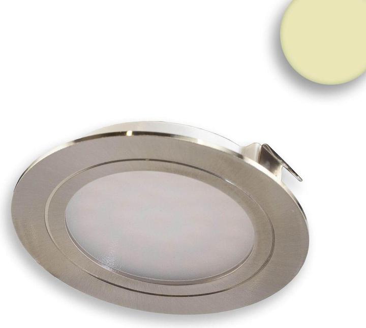 Produktbild Isoled LED Möbeleinbaustrahler MiniAMP silber, 2W, 24V DC warmweiss 3000K, dimmbar