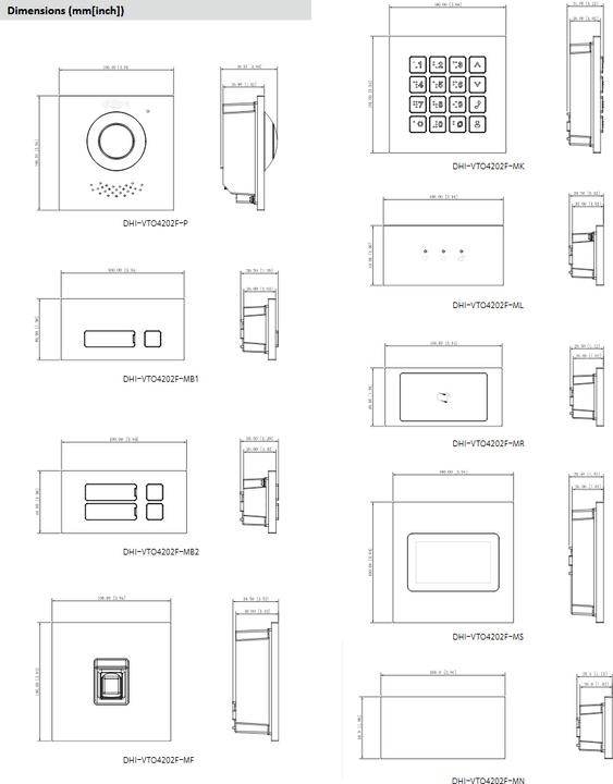 Image du produit Dahua VTO4202F-P-S2 (Filaire)