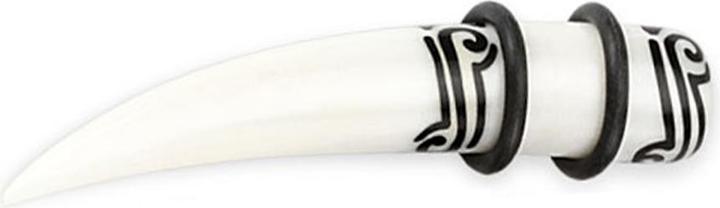 Star Piercing Expander Tribal aus Knochen (Organisch)