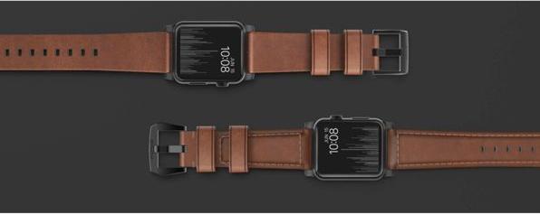 Actual product image Nomad Modern Connector Strap (44 mm, Leather, Stainless steel)
