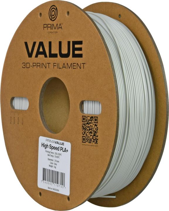 Immagine prodotto Prima Creator PrimaValue PLA+ High Speed -filamenti 3D -tulostimeen,, harmaa (PLA, 1.75 mm, 1320 g, Grigio)