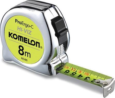 Komelon Measuring tape 8m (PEV85), ProErgo-C HI-VIZ, reflective (8 m)
