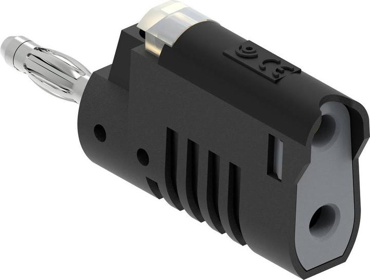 Actual product image Electro PJP 1087-CD1-N Banana plug Male, straight Pin-Ø: 4 mm Black 1 pc.