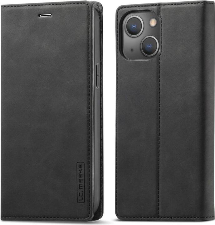 Cover-Discount iPhone 14 - Vintage Flip Case Cover black (Apple iPhone 14)
