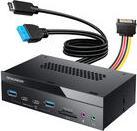 Immagine prodotto Graugear Pannello frontale multiplo a 4 pieghe + lettore di schede USB, SD, Micro (USB-C, 4 Porti)