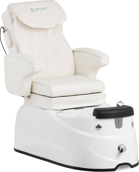 Produktbild Physa Fusspflegestuhl elektrisch mit Fusswanne 105 W 150 kg weiss Rücken- & Nackenmassage