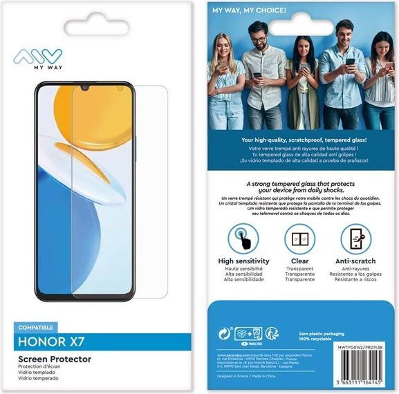 Image du produit My Way Film pour écran en verre trempé (1 pièce(s), Honor X7a)