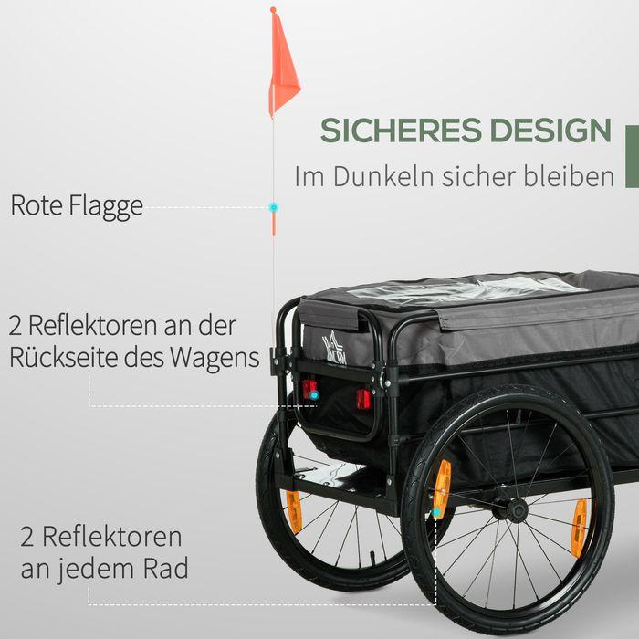 Produktbild Swisshandel24 2-in-1 Fahrradanhänger Lastenanhänger Transportanhänger für Fahrrad mit 20 Zoll-Luftreifen 40 kg Bel
