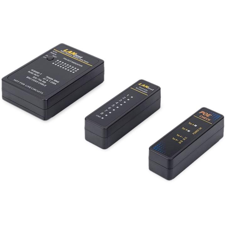 Image du produit equip Testeur de câbles réseau pour câbles RJ11/RJ12/BNC, noir