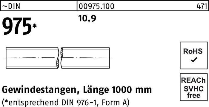 Produktbild Gewindestange DIN 975 M 14 x 1000mm 10.9