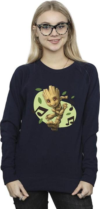 Actual product image Womens/Ladies Guardians Of The Galaxy Groot Musical Notes Sweatshirt (XL)