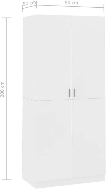 Actual product image VidaXL Aylmar (90 x 52 x 200 cm)