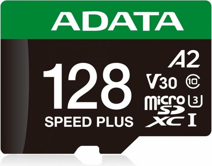 Adata microSD 128GB Speed Plus UHS-I U3 + adapter (128 GB, microSDXC, U3, UHS-I)