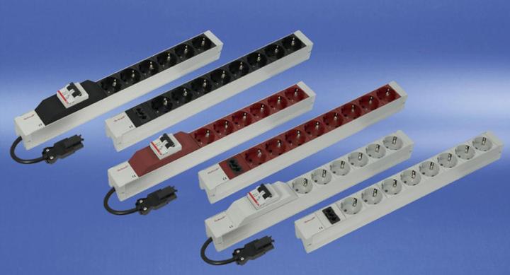 Image du produit Schroff Prises de courant à contact de protection Wieland Raccordement STDL.8DO.contact de protection NOIR (8 x, CEE 7/3)