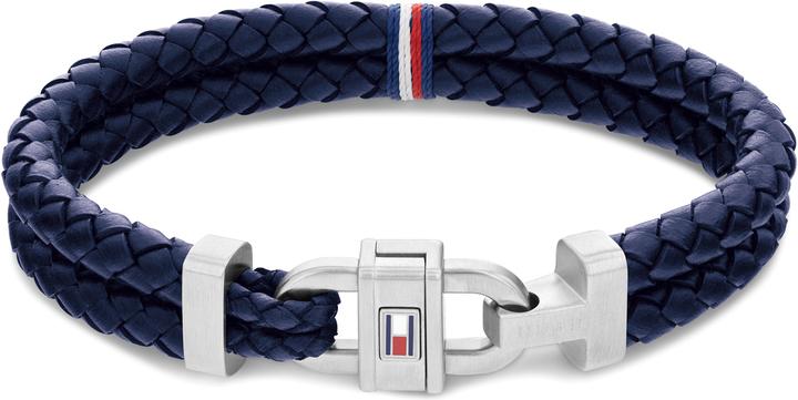 Tommy Hilfiger Carabiner Armband (19 cm, Edelstahl, Leder)