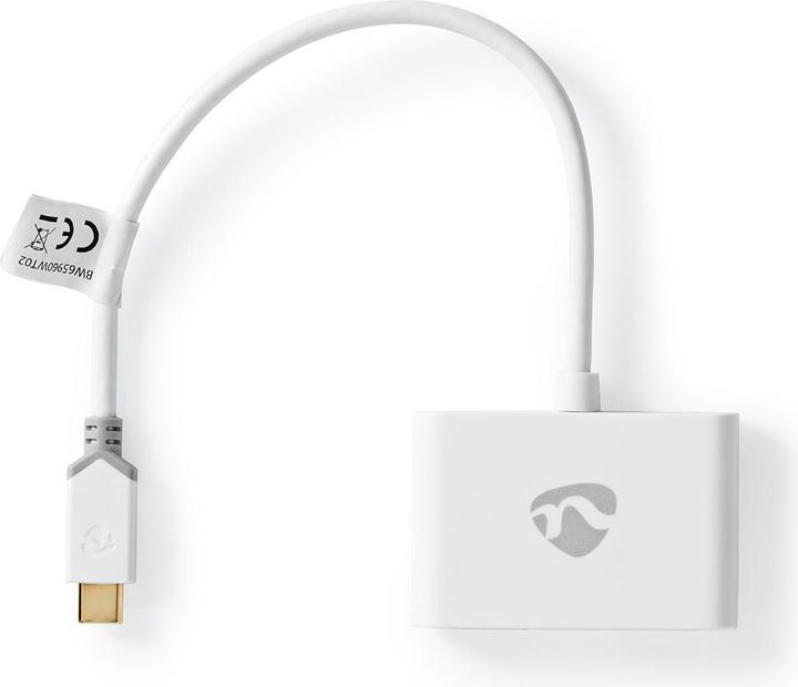 Immagine prodotto Nedis Adattatore USB - USB 3.2 Gen 1 - USB Tipo-C™ maschio - 2X USB Tipo A - 0,20 m - rotondo - placcato (USB-C, 20 cm)