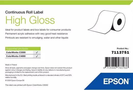 Actual product image Epson High Gloss Label Continuous