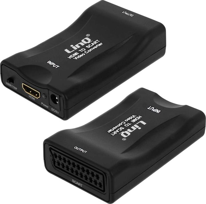 Immagine prodotto LinQ 1080P HDMI / adattatore video SCART, HDMI-SCART di - Nero (HDMI, 5 cm)