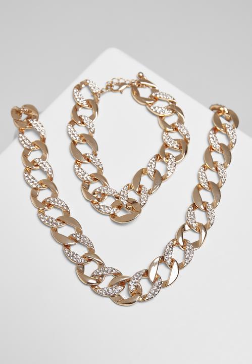 Immagine prodotto Urban Classics Set collana e bracciale di diamanti di base - 14859 (100% zinco)