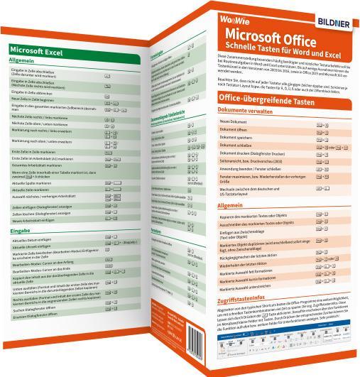 Nährwerte und Zutaten Wo&Wie: Microsoft-Office - Schnelle Tasten für Word und Excel (Deutsch, Inge Baumeister, Christian Bildner, 2021)