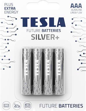 Tesla - baterie AAA SILVER+, 4 ks, LR03 (4 Stk., AAA)