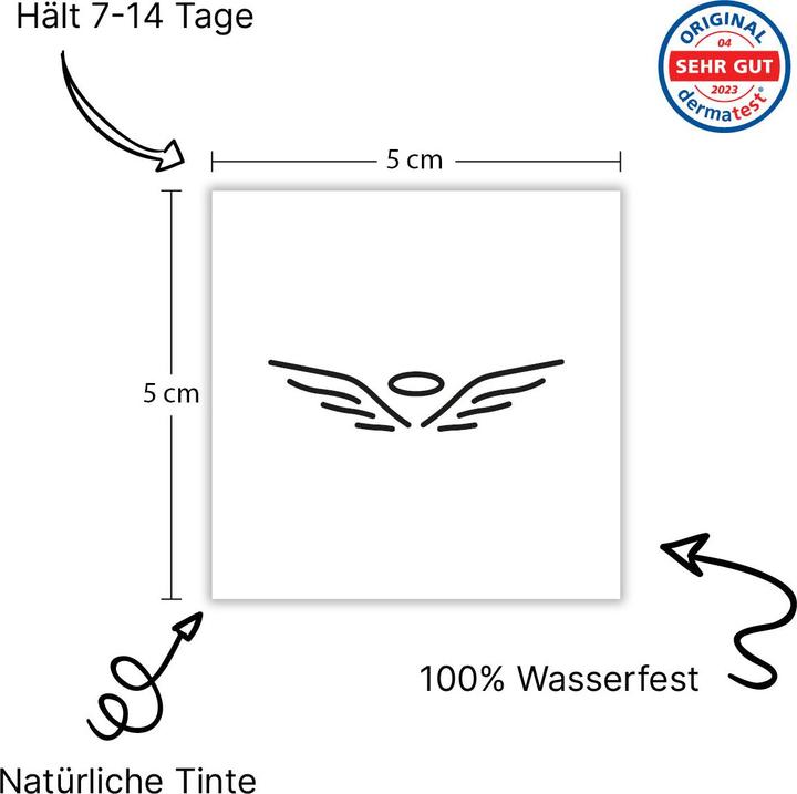 Produktbild minink Temporäres Tattoo: Engel mit Heiligenschein
