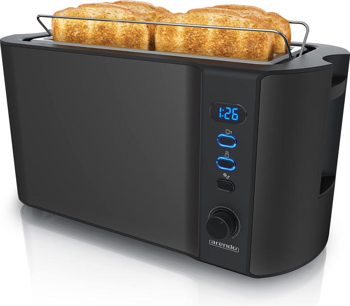 Image du produit Arendo Grille-pain en acier inoxydable à fente longue 4 tranches