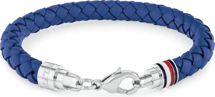 Tommy Hilfiger Iconic Braided Leather Armband (19 cm, Edelstahl, Leder)
