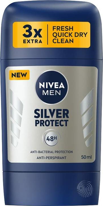 Produktbild NIVEA Men Silver Protect Antiperspirant Stick 50Ml (Stick, 50 ml)