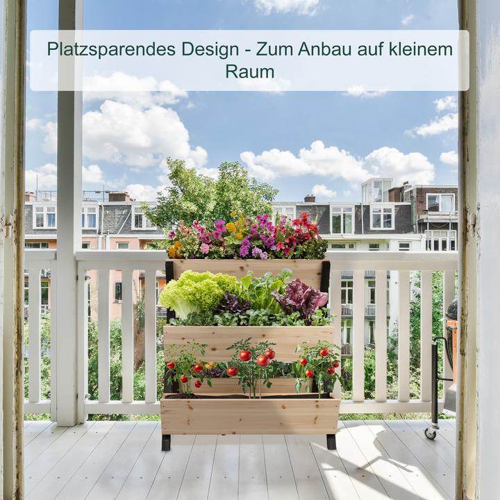 Produktbild Relaxdays Vertikalbeet mit 5 Kästen