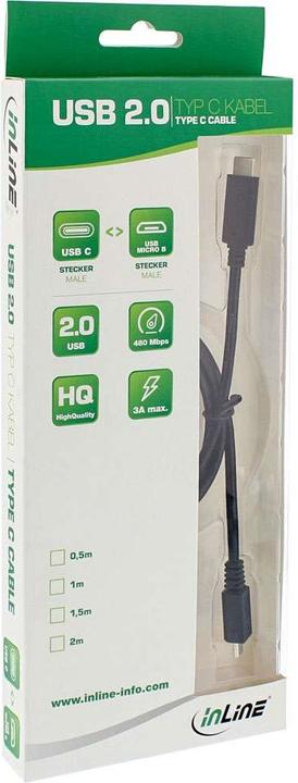 Image du produit InLine Câble USB 2.0 (0.50 m, USB 2.0)