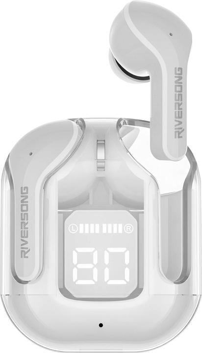 Produktbild Riversong Bluetooth-Kopfhörer AirFly M2 TWS weiss EA233 (ANC, 5 h, Kabellos)
