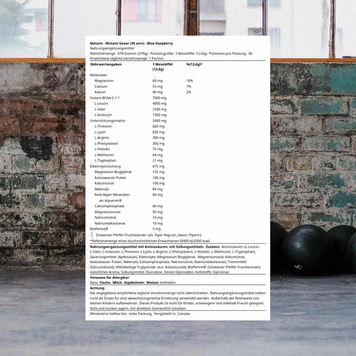 Produktbild Mutant GEAAR 378g (Blaue Himbeere, 1 Stk., 400 g)